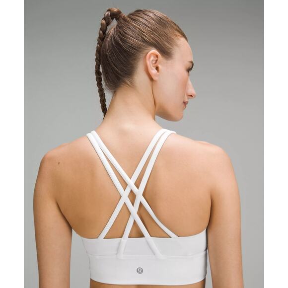 Lululemon Energy Bra Long Line*Medium Support, B-D Cup White - 8 - Picture 4 of 5